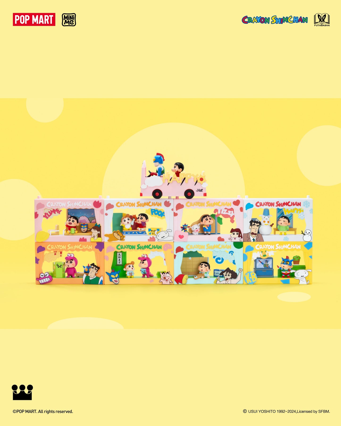 POP MART Crayon Shinchan Life Theatre Series Scene Sets