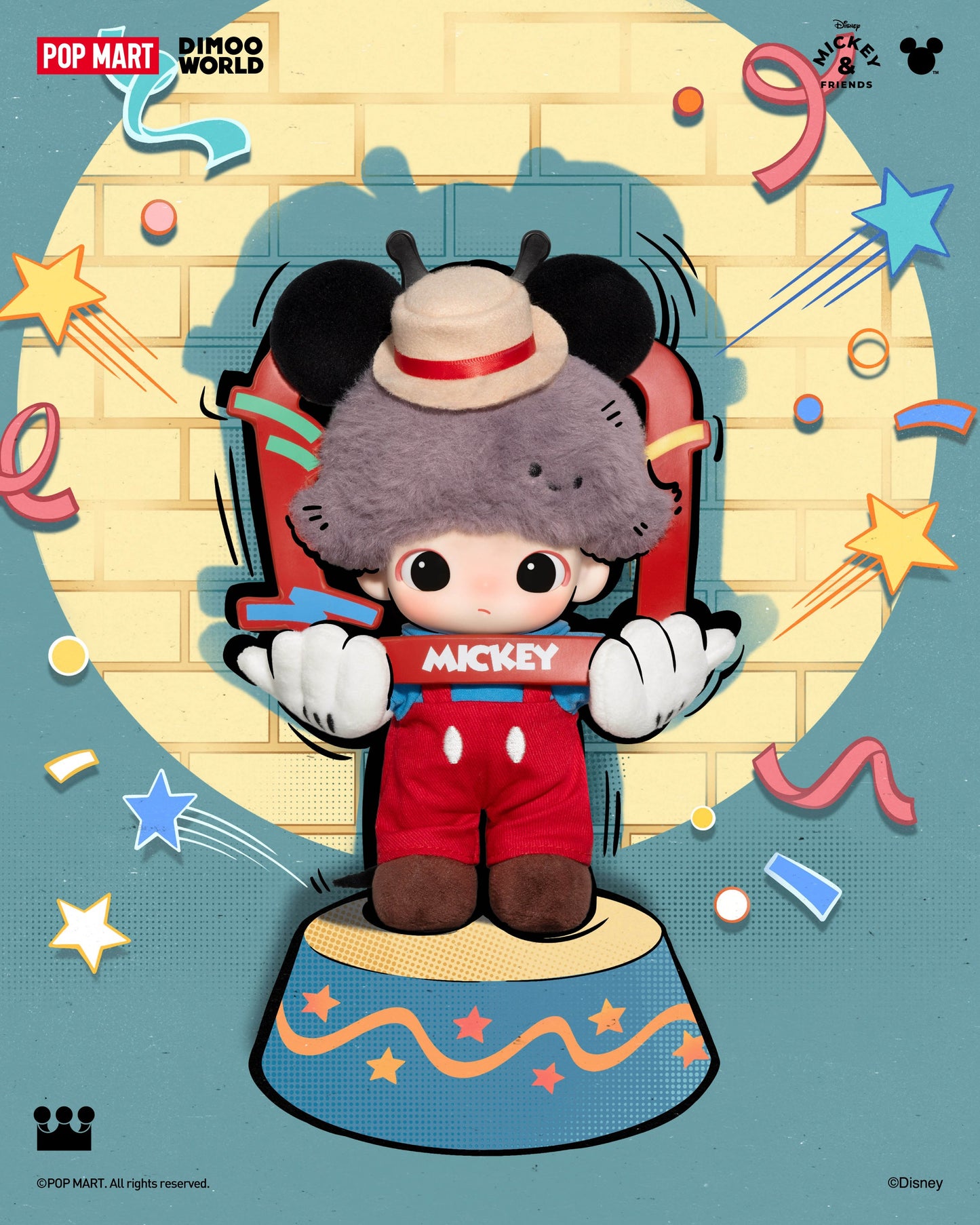 POP MART DIMOO WORLD × DISNEY Series-Vinyl Plush Keychain Blind Box