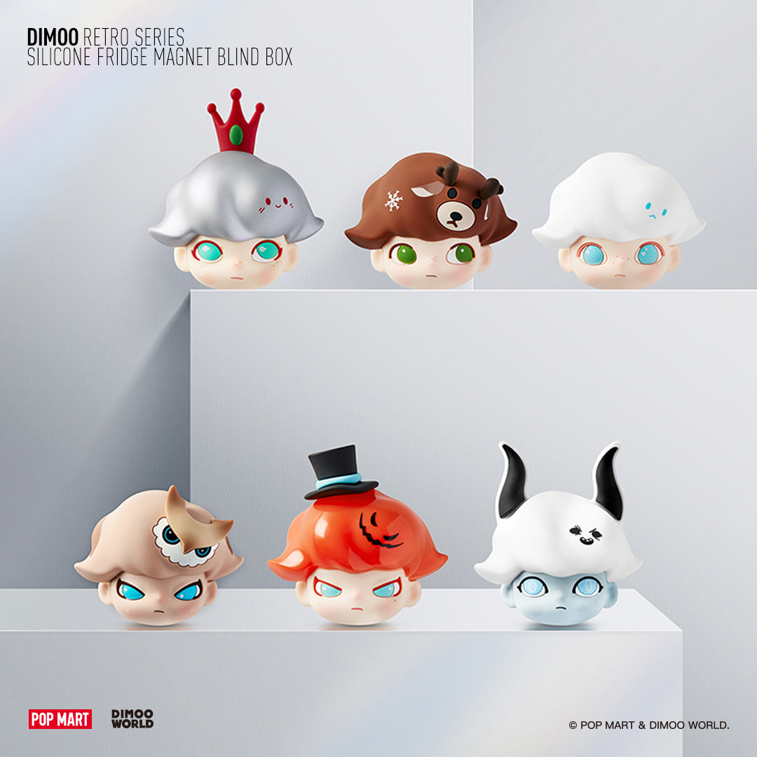 POP MART Dimoo Retro Series - Blind Box Fridge Magnets (Silicone)