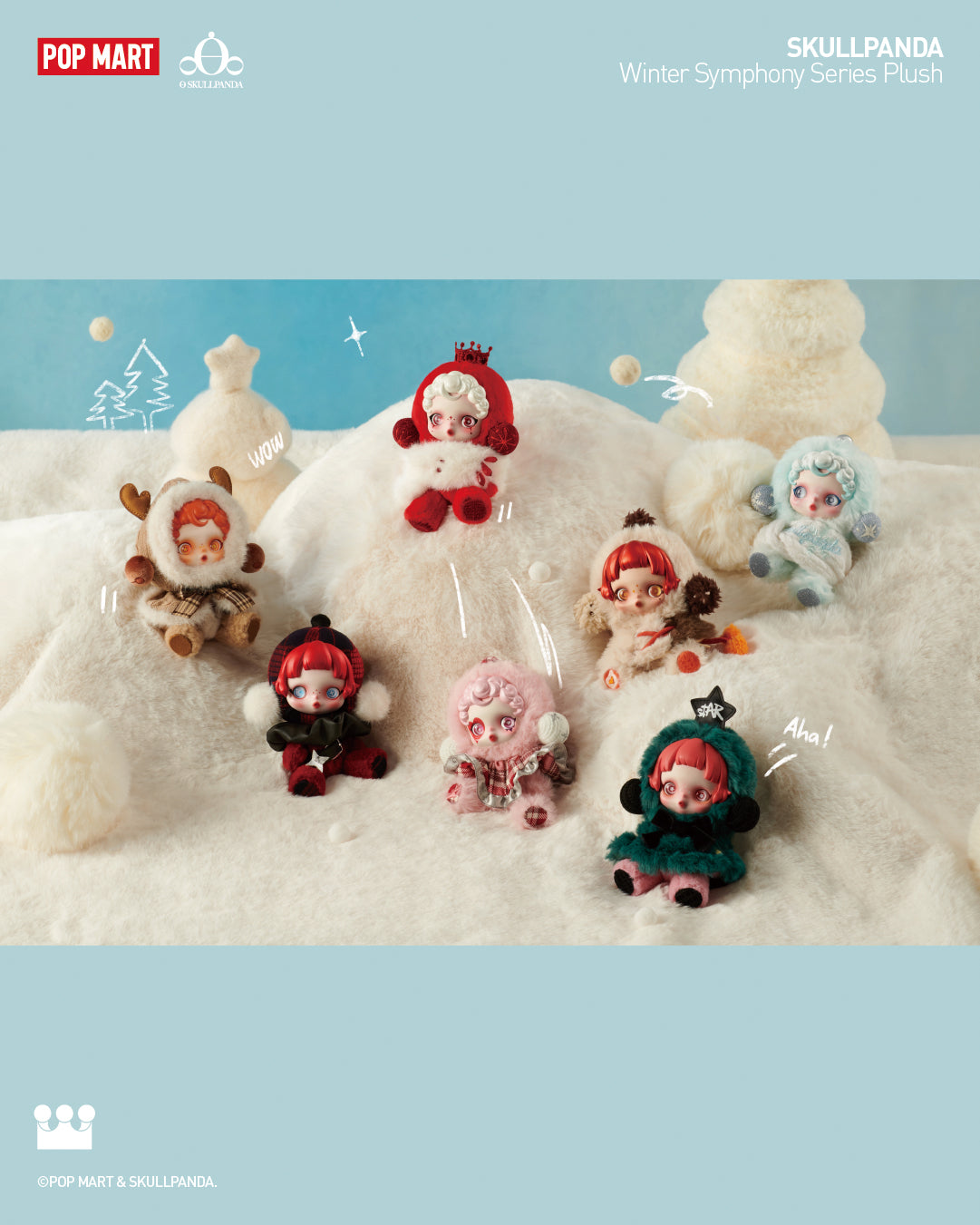 POP MART SKULLPANDA Winter Symphony Series Plush