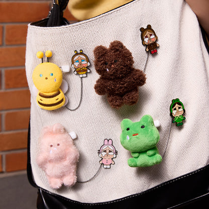 POP MART CRYBABY Crying Again Series Plush Badge Blind Box