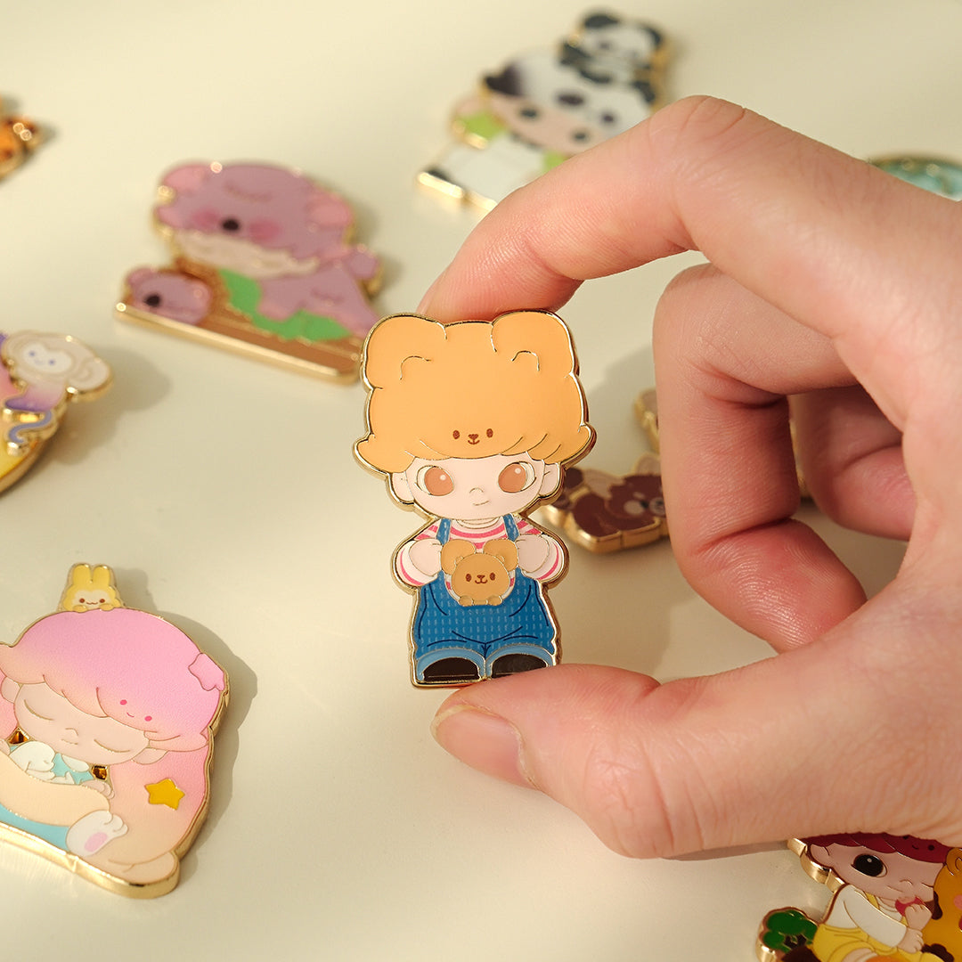 POP MART Dimoo Animal Kingdom Series Enamel Pin Badge Blind Box