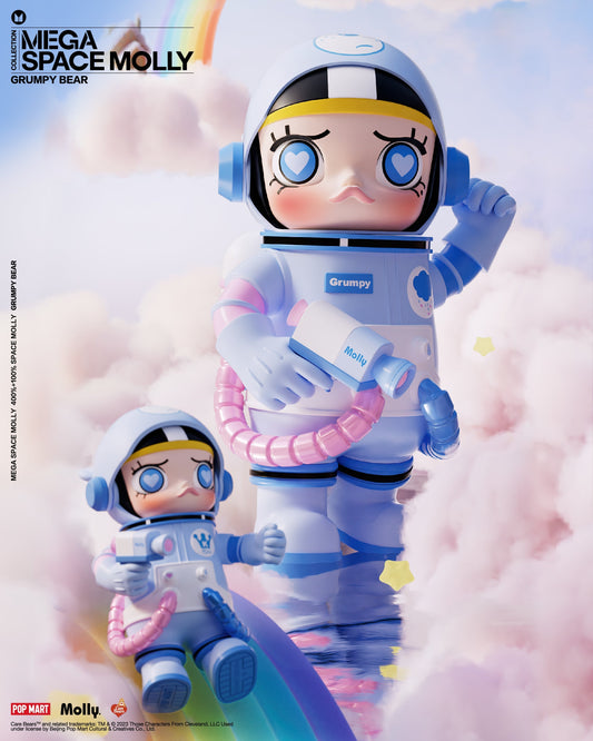 POP MART MEGA SPACE MOLLY 400% + 100% Grumpy Bear